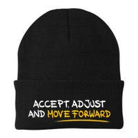 Accept Adjust And Move Forward Knit Cap Winter Beanie