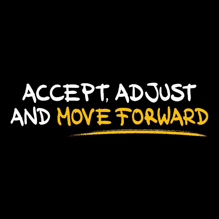 Accept Adjust And Move Forward Drawstring Bag