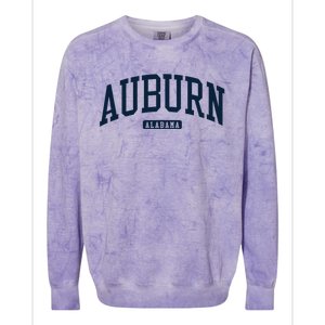 Auburn Alabama AL College University Style Navy Colorblast Crewneck Sweatshirt