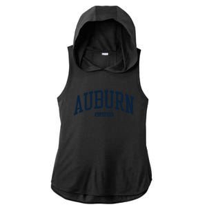 Auburn Alabama AL College University Style Navy Ladies PosiCharge Tri-Blend Wicking Draft Hoodie Tank