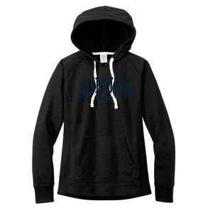 Auburn Alabama AL College University Style Navy Women's Fleece Hoodie