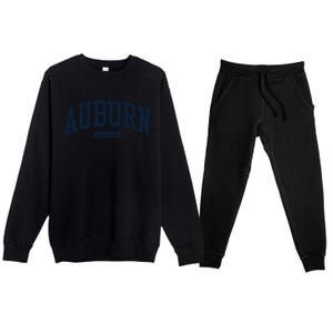 Auburn Alabama AL College University Style Navy Premium Crewneck Sweatsuit Set