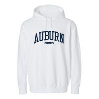 Auburn Alabama AL College University Style Navy Garment-Dyed Fleece Hoodie