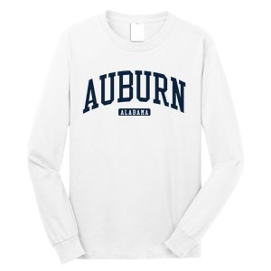 Auburn Alabama AL College University Style Navy Long Sleeve Shirt