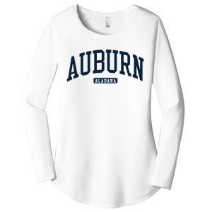 Auburn Alabama AL College University Style Navy Women's Perfect Tri Tunic Long Sleeve Shirt