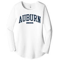 Auburn Alabama AL College University Style Navy Women's Perfect Tri Tunic Long Sleeve Shirt