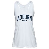 Auburn Alabama AL College University Style Navy Ladies Essential Flowy Tank