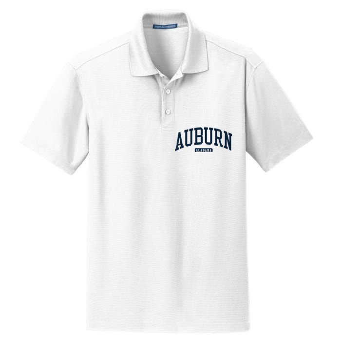 Auburn Alabama AL College University Style Navy Dry Zone Grid Polo