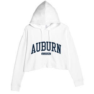 Auburn Alabama AL College University Style Navy Crop Fleece Hoodie