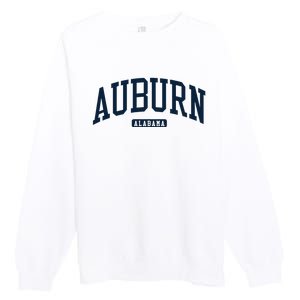 Auburn Alabama AL College University Style Navy Premium Crewneck Sweatshirt