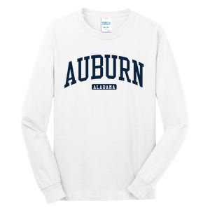 Auburn Alabama AL College University Style Navy Tall Long Sleeve T-Shirt