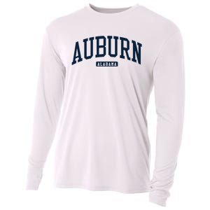 Auburn Alabama AL College University Style Navy Cooling Performance Long Sleeve Crew