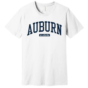 Auburn Alabama AL College University Style Navy Premium T-Shirt