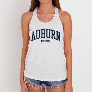 Auburn Alabama AL College University Style Navy Women's Knotted Racerback Tank