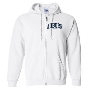 Auburn Alabama AL College University Style Navy Full Zip Hoodie