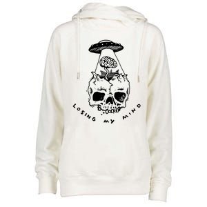 Alien Abduction Womens Funnel Neck Pullover Hood