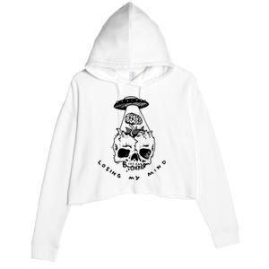 Alien Abduction Crop Fleece Hoodie