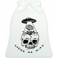 Alien Abduction Ceramic Bell Ornament