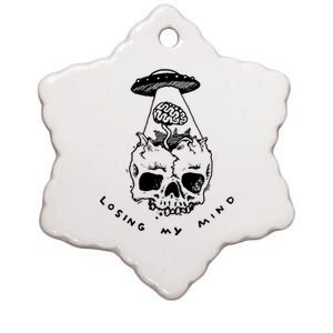 Alien Abduction Ceramic Star Ornament