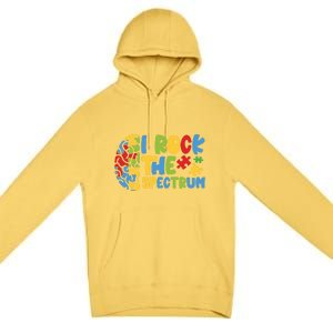 Autistic Autism Awareness I Rock The Spectrum Gift Premium Pullover Hoodie