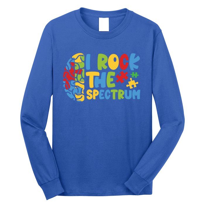 Autistic Autism Awareness I Rock The Spectrum Gift Long Sleeve Shirt