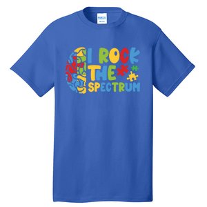 Autistic Autism Awareness I Rock The Spectrum Gift Tall T-Shirt