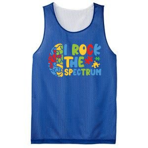 Autistic Autism Awareness I Rock The Spectrum Gift Mesh Reversible Basketball Jersey Tank