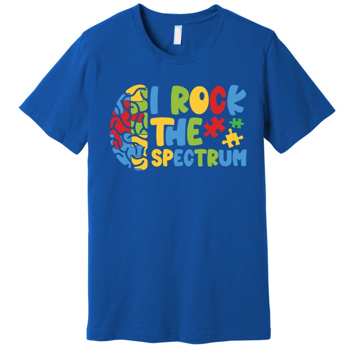 Autistic Autism Awareness I Rock The Spectrum Gift Premium T-Shirt