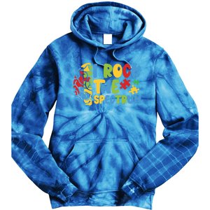 Autistic Autism Awareness I Rock The Spectrum Gift Tie Dye Hoodie