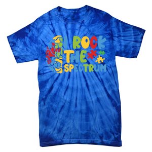 Autistic Autism Awareness I Rock The Spectrum Gift Tie-Dye T-Shirt