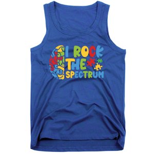 Autistic Autism Awareness I Rock The Spectrum Gift Tank Top