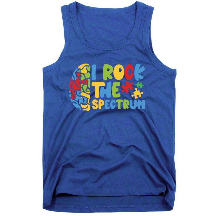 Autistic Autism Awareness I Rock The Spectrum Gift Tank Top