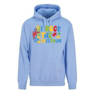 Autistic Autism Awareness I Rock The Spectrum Gift Unisex Surf Hoodie