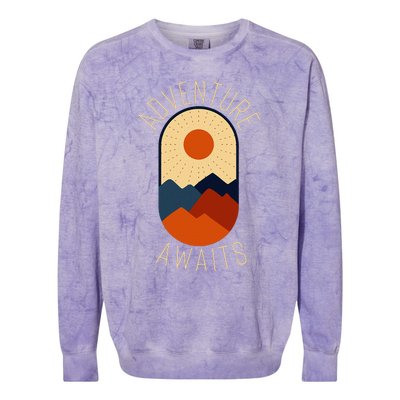 Adventure Awaits Colorblast Crewneck Sweatshirt