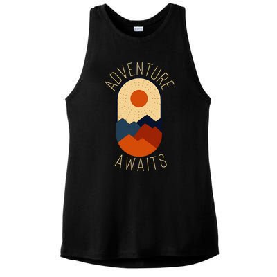 Adventure Awaits Ladies PosiCharge Tri-Blend Wicking Tank