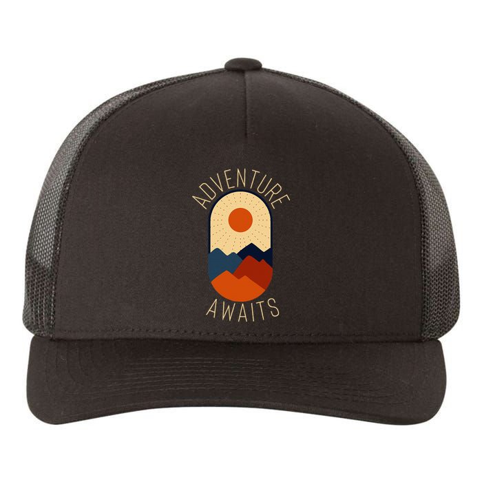 Adventure Awaits Yupoong Adult 5-Panel Trucker Hat