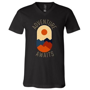 Adventure Awaits V-Neck T-Shirt