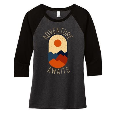 Adventure Awaits Women's Tri-Blend 3/4-Sleeve Raglan Shirt