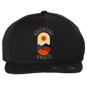 Adventure Awaits Wool Snapback Cap