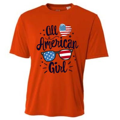 All American American Flag 4th Of July Patriotic Funny Gift Cooling Performance Crew T-Shirt