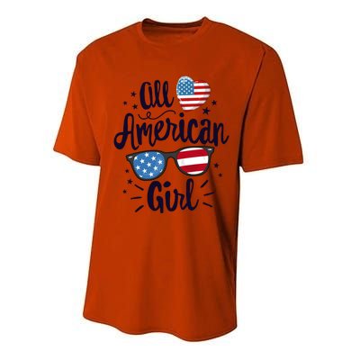 All American American Flag 4th Of July Patriotic Funny Gift Performance Sprint T-Shirt