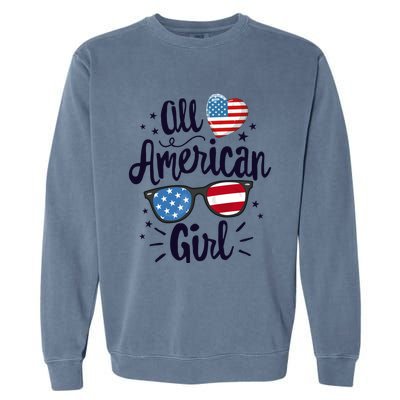 All American American Flag 4th Of July Patriotic Funny Gift Garment-Dyed Sweatshirt