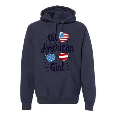 All American American Flag 4th Of July Patriotic Funny Gift Premium Hoodie