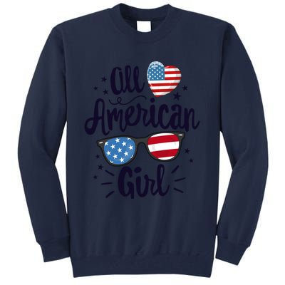 All American American Flag 4th Of July Patriotic Funny Gift Tall Sweatshirt