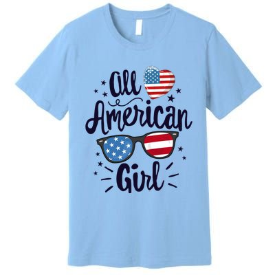 All American American Flag 4th Of July Patriotic Funny Gift Premium T-Shirt