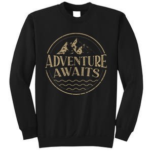 Adventure Awaits Adventure Camping Mountain Sweatshirt