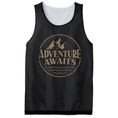 Adventure Awaits Adventure Camping Mountain Mesh Reversible Basketball Jersey Tank