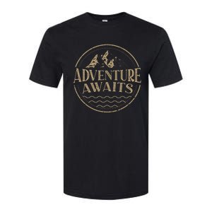 Adventure Awaits Adventure Camping Mountain Softstyle CVC T-Shirt