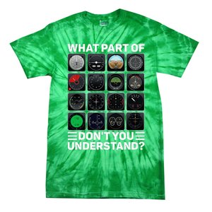 Airline Aircraft Airplane Pilot Tools Instruments Indicators Tie-Dye T-Shirt