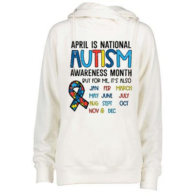 April Autism Awareness Month Acceptance Womens Funnel Neck Pullover Hood